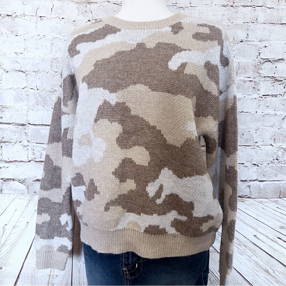 Lucky Brand camouflage wool blend sweater